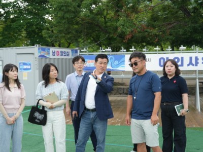 손영준 노원구의장, ‘노원워터파크’ 현장 찾아 물놀이장 안전 및 위생 점검